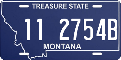 MT license plate 112754B