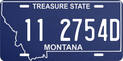 MT license plate 112754D