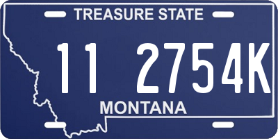 MT license plate 112754K