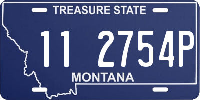 MT license plate 112754P