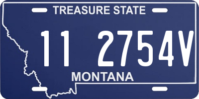 MT license plate 112754V