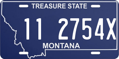 MT license plate 112754X