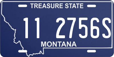 MT license plate 112756S