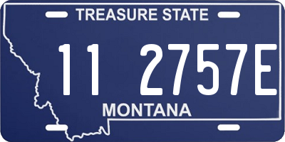 MT license plate 112757E