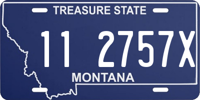 MT license plate 112757X