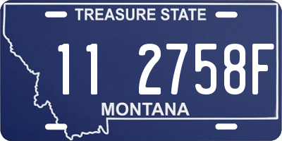MT license plate 112758F
