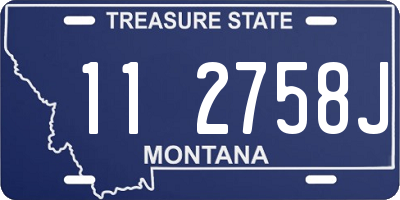 MT license plate 112758J