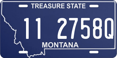 MT license plate 112758Q