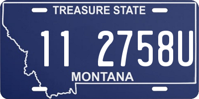 MT license plate 112758U