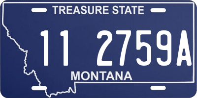 MT license plate 112759A