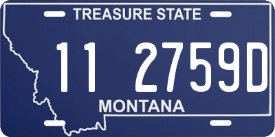 MT license plate 112759D