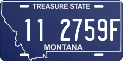 MT license plate 112759F