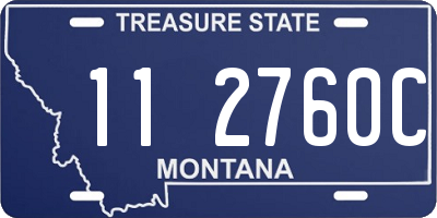 MT license plate 112760C