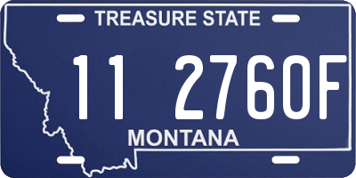 MT license plate 112760F