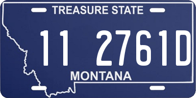 MT license plate 112761D