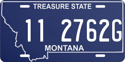 MT license plate 112762G