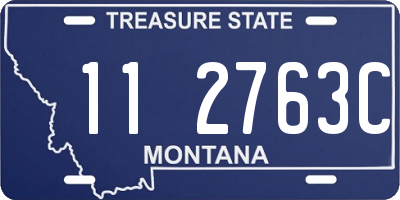 MT license plate 112763C