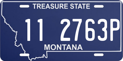 MT license plate 112763P