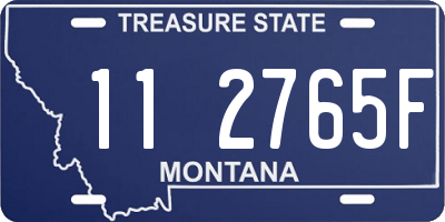 MT license plate 112765F