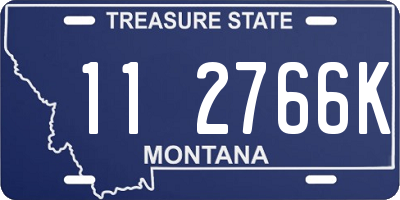 MT license plate 112766K