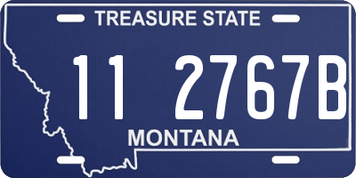 MT license plate 112767B