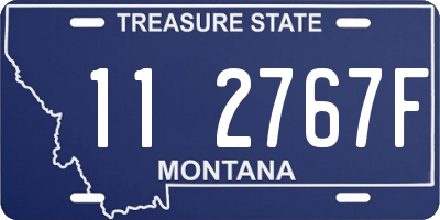 MT license plate 112767F