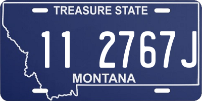 MT license plate 112767J