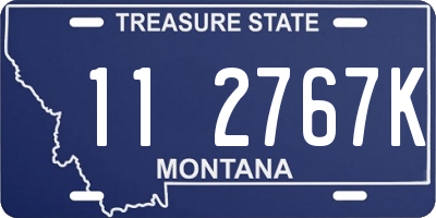 MT license plate 112767K