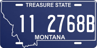 MT license plate 112768B