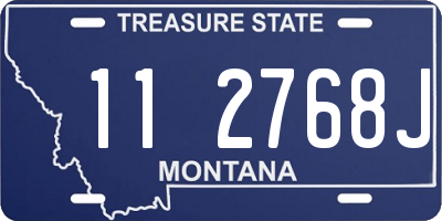 MT license plate 112768J