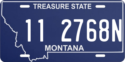 MT license plate 112768N