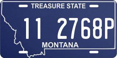 MT license plate 112768P