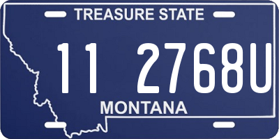 MT license plate 112768U
