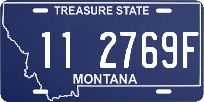 MT license plate 112769F