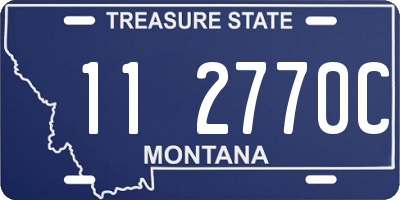 MT license plate 112770C