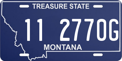 MT license plate 112770G
