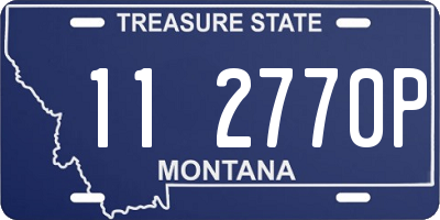 MT license plate 112770P