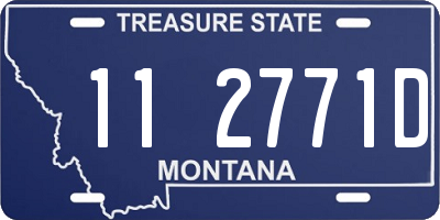 MT license plate 112771D