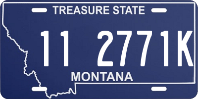 MT license plate 112771K