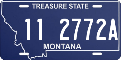 MT license plate 112772A