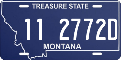 MT license plate 112772D