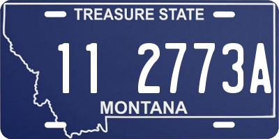 MT license plate 112773A