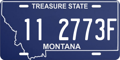 MT license plate 112773F