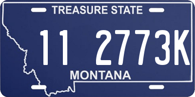 MT license plate 112773K
