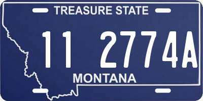 MT license plate 112774A