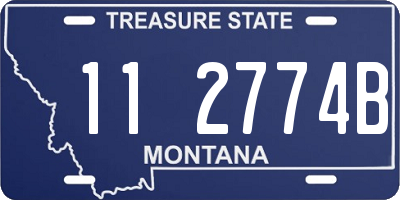 MT license plate 112774B