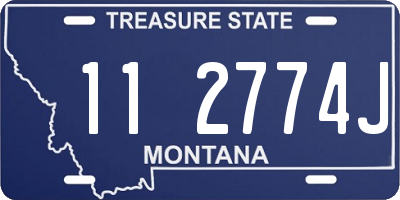 MT license plate 112774J