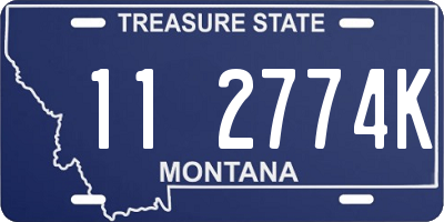 MT license plate 112774K