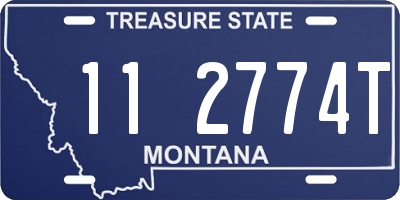 MT license plate 112774T