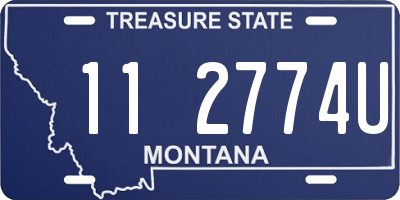 MT license plate 112774U